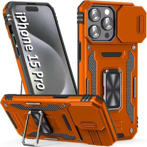 Vista 14 de Funda para iPhone 15 Pro, color verde alpino