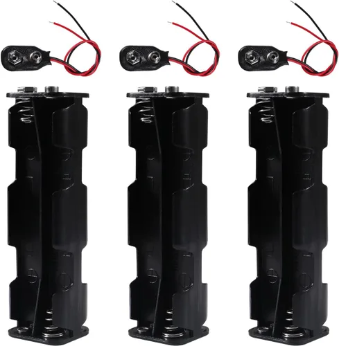 Vista 10 de 3 unids 2 AA titular de la batería USB hembra Socket 2 AA caja de batería titular con cubierta e interruptor de encendido/apagado