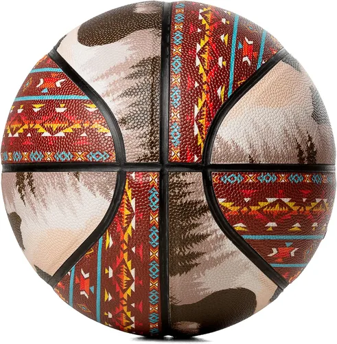 Vista 2 de Balón de baloncesto para interiores y exteriores de 29.5 pulgadas, de cuero compuesto de baloncesto, talla 7, adulto, pelota de entrenamiento