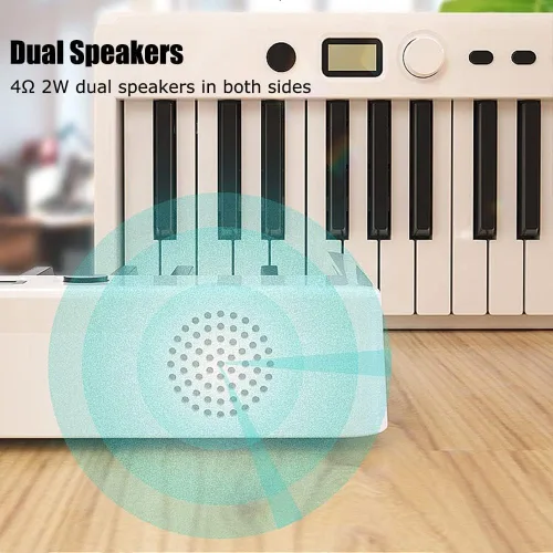 Vista 3 de iMeshbean - Piano digital plegable para principiantes, 88 teclas, tamaño completo, teclado semi pesado, piano eléctrico portátil con pedal, bolsa