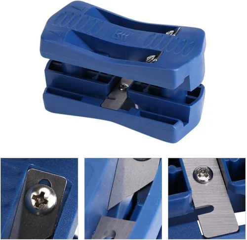 Vista 5 de Recortador de bandas, Mini cortador de banda de madera de melamina de madera contrachapada de PVC de plástico, herramienta de carpintería de recorte