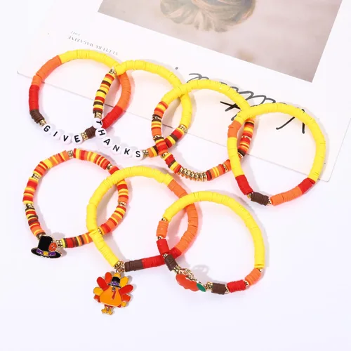 Vista 21 de Surfer Heishi - Pulseras apilables para mujer, apilables, de vinilo arcoíris, disco de arcilla, pulseras elásticas para la amistad, joyería bohemia