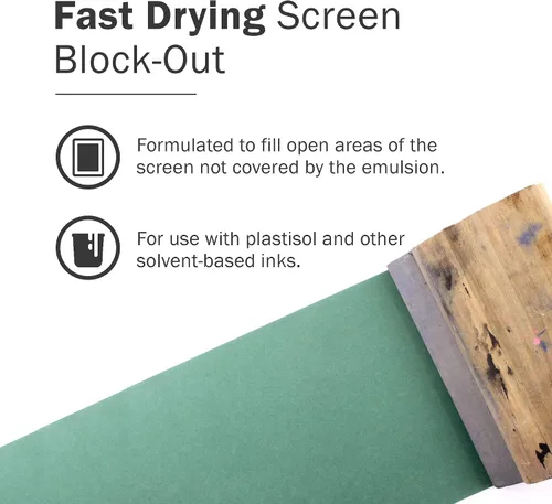 Vista 2 de Ecotex® Screen Printing SR Liquid Tape Block Out (galón - 128oz.) - Cinta de bloqueo resistente a los disolventes para pantallas de serigrafía y Rojo