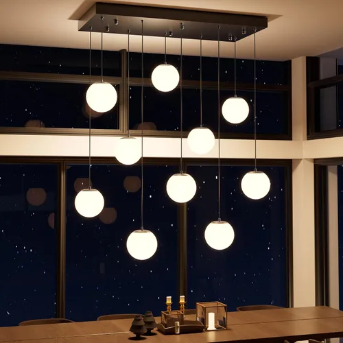 Vista 13 de ykolupty Lámpara colgante negra de 1 luz moderna de globo de vidrio gris ahumado, luces colgantes para isla de cocina, luces colgantes ajustables