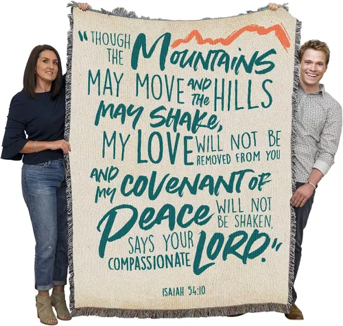 Vista 36 de Pure Country Weavers Great is Thy Faithfulness Blanket - Escrituras - Lamentaciones 3:23 - Tapiz cuadrado para regalo de regazo tejido de algodón