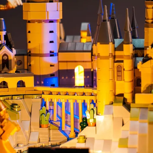 Vista 5 de Kit de luz LED mejorado para Lego Hogwarts Castle and Grounds Building Set, compatible con Lego 76419 (modelo no incluido)