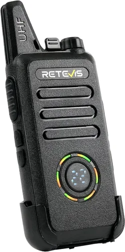 Vista 11 de Retevis RT22S Walkie Talkies para adultos, radio de 2 vías con auricular, pantalla de canal, recargable, radio bidireccional FRS portátil, mini