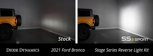 Vista 6 de Diode Dynamics Kit de luces de marcha atrás de la serie Stage compatible con Ford Bronco 2021-2025, SSC1 Pro