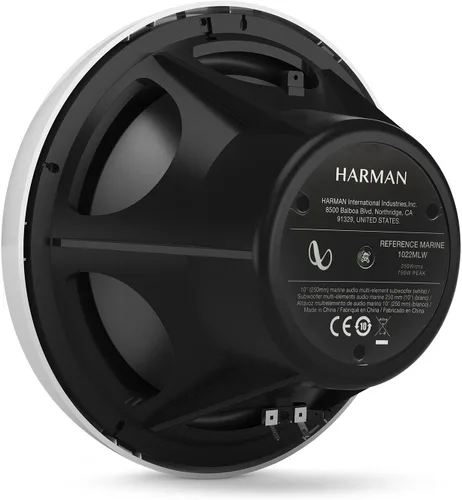 Vista 4 de Infinity Referencia 1022MLW Subwoofer marino de 10 pulgadas (brillo blanco)