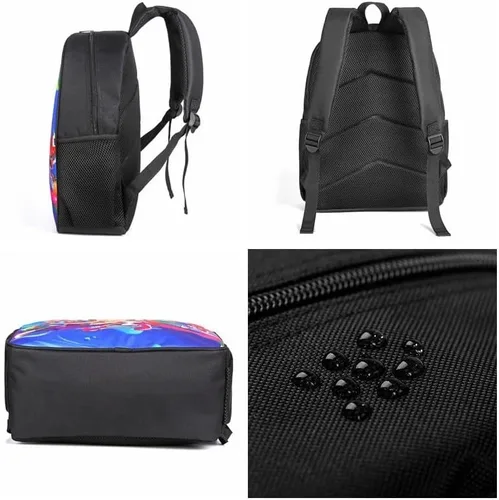 Vista 4 de Aeasecy Garten of Banban Mochila escolar con cajas de lápices y loncheras para niños, 3 piezas, mochila escolar para niños pequeños., Púrpura