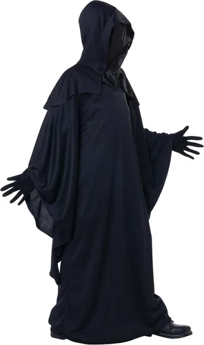 Vista 2 de California Costumes Disfraz infantil de bata de terror, grande, color negro