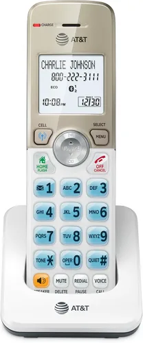 Vista 20 de AT&T Teléfono inalámbrico DECT 6.0 - Bloqueador de llamadas inteligente, Bluetooth conecta a la celda, anuncio de identificación de llamadas