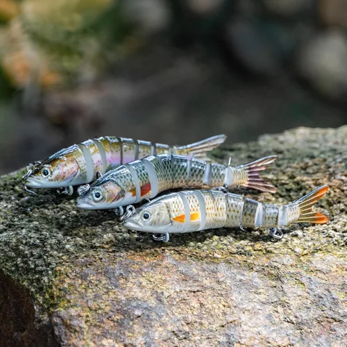 Vista 7 de GOTOUR Jointed Swimbaits, Easy Catch Fishing Lures for Bass Trout Crappie A1-4"-0.4oz