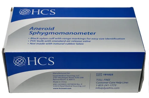 Vista 7 de HCS - Brazalete pequeño de presión arterial, manual - Brazaletes de PA pequeños para adultos - Monitor manual de presión arterial - Esfigmomanómetro