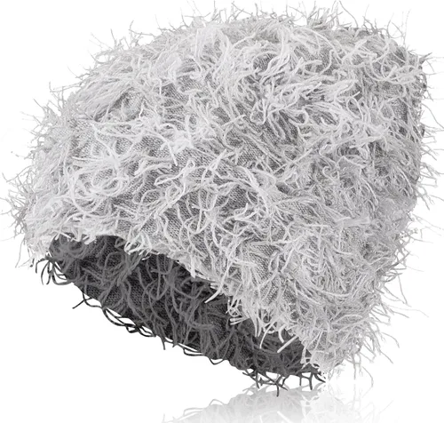 Vista 15 de Chuarry Distressed Knitted Beanie Fuzzy Winter Hat Albaricoque surtido