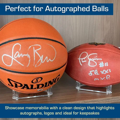 Vista 5 de BCW Acrylic Ball Stand, 1 Pack Anti-Slip Design for Basketball, Football, and Soccer Ball Display