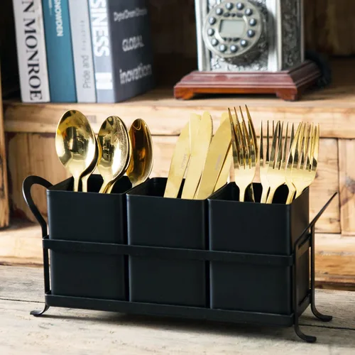 Vista 6 de NelyBet Organizador de cubiertos, cubiertos, organizador de utensilios de cocina y cajón de cubiertos para tenedores, cucharas, cuchillos - Perfecto