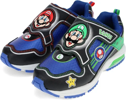 Vista 4 de SUPER MARIO Brothers Mario and Luigi - Tenis para niños, tenis iluminados, tenis mixtos, talla 11 a 3 para niños