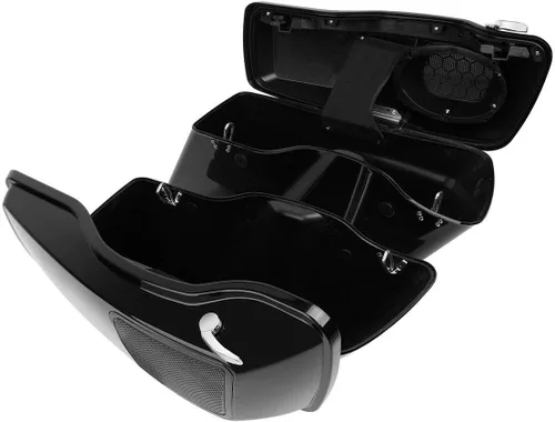 Vista 4 de TCMT Alforjas extendidas de 5 pulgadas con altavoces de 6 x 9 pulgadas para Harley Touring 2014-2024 Road King Road Glide Street Glide Electra Glide