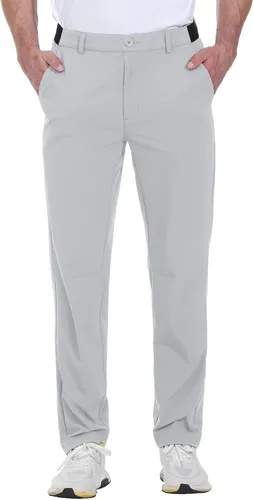 Vista 2 de Rdruko Pantalones de golf elásticos para hombre, de secado rápido, ligeros, casuales, con bolsillos