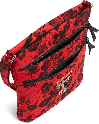 Vista 4 de Vera Bradley Cotton Collegiate Triple Zip Hipster Crossbody Purse (Multiple Teams Available)