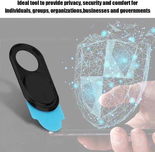 Vista 5 de Zopsc Cubierta para cámara web, 3 piezas, cubierta de lente de metal ultrafina, seguridad anti-hacker, adecuada para teléfonos inteligentes