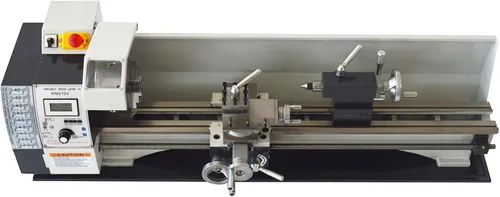 Vista 9 de Torno de metal de sobremesa de 7 "* 14", torno de metal de precisión de hilos métricos, mini torno 750W motor sin escobillas, velocidad variable