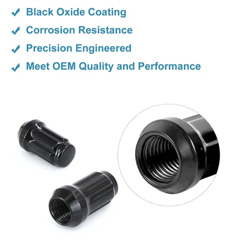 Vista 3 de Tuercas de llanta negras M12x1.5 de 1.5 pulgadas + herramienta, tuercas de rueda de 0.472 x 0.059 in compatibles con Toyota Tacoma 4Runner FJ
