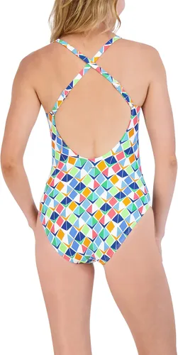 Vista 3 de Nautica Traje de baño estándar de una pieza para mujer, con control de abdomen, secado rápido, extraíble, con correa ajustable