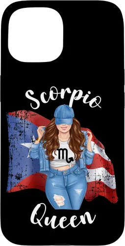 Vista 6 de Funda para iPhone 16 Puertorriqueña Escorpio Reina de Puerto Rico Morena