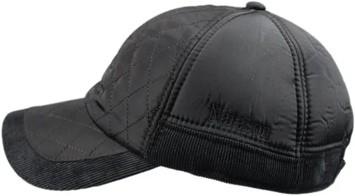 Vista 6 de Gorra de béisbol acolchada de algodón cálido para hombre con solapa para las orejas