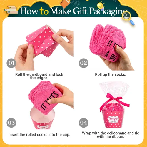 Vista 6 de HAPPYPOP Graduation Reading Gifts for Women - Book Graduation Teacher Socks for Her