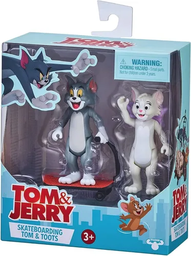 Vista 6 de Tom & Jerry Figura 2-Packs: Skateboarding Tom & Toots, Multicolor (14464)