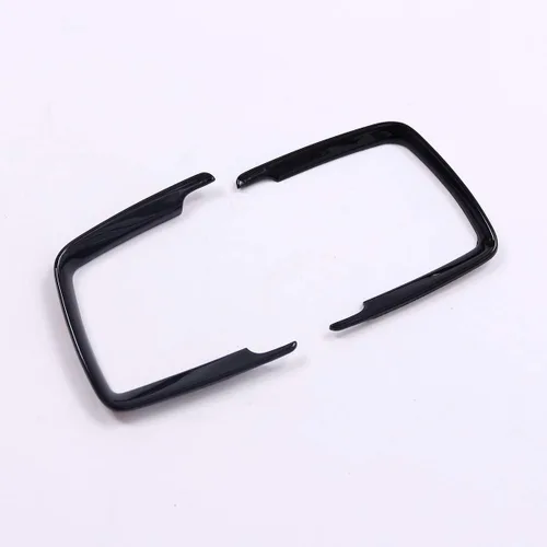 Vista 2 de YIWANG - Interruptor de faro de ABS cromado con lentejuelas decorativas para BMW 1 2 3 4 Series 2012-2019, X5 F15 X6 F16 2014-2019, Negro satinado