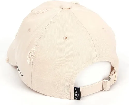 Vista 4 de Flipper Gorra de béisbol con diseño de margaritas de algodón lavado sin estructura, diseño de cara sonriente