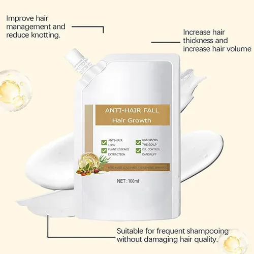 Vista 2 de Anti-Hair Fall Hair Loss Shampoo, Nourishing and Conditioning Shampoo Enriched with Multiple Botanical Extracts, Mild and Non-Irritating for All
