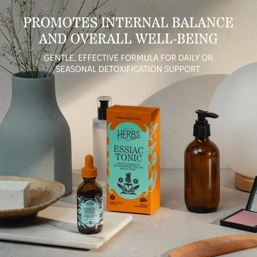 Vista 5 de Herbs Etc. Essiac Tonic Classic - Extracto líquido – Fórmula de hierbas Ojibwa para una limpieza de todo el cuerpo – Apoya las vías