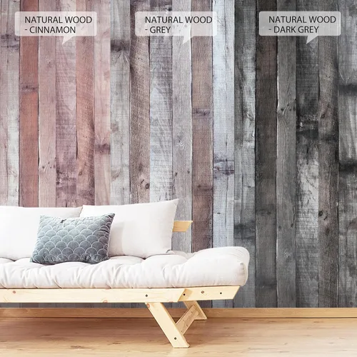 Vista 3 de Yun-aeon Papel de Contacto de Madera Natural Gris Madera Papel Tapiz Despegar y Pegar 17.3" x 80" Autoadhesivo Removible Vintage Imitación Madera