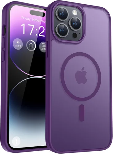 Vista 24 de Funda para teléfono Google Pixel 9 Pro XL, Compatible con Magnético, Protección contra Caídas de Grado Militar Translúcida Mate Resistente a Golpes
