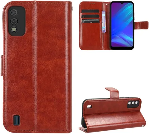 Vista 44 de Funda para Boost Mobile Celero 5G + Funda de piel con tapa para Boost Mobile Celero 5G Plus, color negro