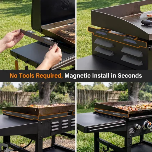 Vista 6 de Protectores de viento magnéticos para parrilla Blackstone de 22 pulgadas, parabrisas para accesorios de parrilla Blackstone, accesorios de parrilla