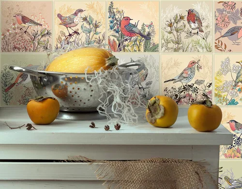 Vista 14 de IRI-GIRI Adhesivos para azulejos de loseta en muro Calcomanías de pared de vinilo impermeables de 4 x 4 pulgadas para cocina y baño Azulejos