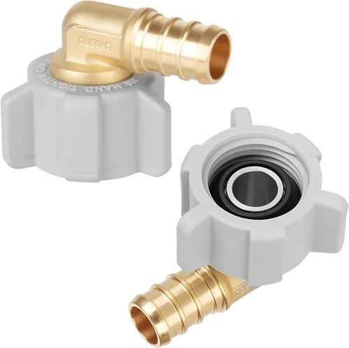 Vista 11 de (Znkiok Paquete de 2) Adaptador giratorio NPT hembra de 1/2 pulgada Pex x 1/2 pulgadas, accesorios Pex de latón, conector de grifo de línea de agua