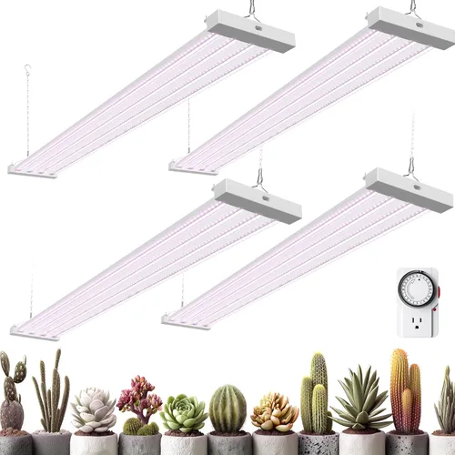 Vista 14 de Barrina TX-L63 - Luces de cultivo de 3 pies para plantas de interior, 252 W (4 x 63 W), 4 paneles LED de cobertura más amplia, espectro completo