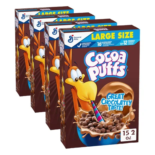 Vista 16 de Cocoa Puffs, cereales para el desayuno con sabor a chocolate, fabricados con grano entero, 10.4 oz