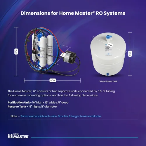 Vista 5 de Sistema de filtro de agua de ósmosis inversa Home Master TMULTRA Ultra Undersink, TMULTRA-ERP, 6watts