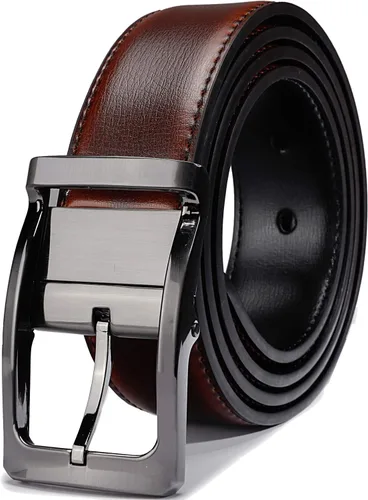 Vista 4 de Beltox - Cinturón reversible para hombre de 1.25 pulgadas de ancho y hebilla, estilo formal