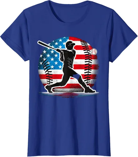 Vista 10 de Camiseta de jugador de béisbol estadounidense con bandera de Estados Unidos