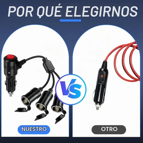 Vista 3 de Divisor de Encendedor de Cigarrillos, Divisor de 12 V, Adaptadores Duales de Encendedor de Cigarrillos para Coches, Enchufe de Encendedor