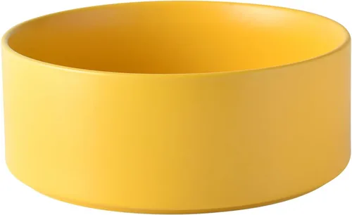 Vista 21 de Cuenco elevado de cerámica de 6 pulgadas para perros – Tazón de comida y agua para perros de 30 onzas con soporte elevado de bambú antideslizante